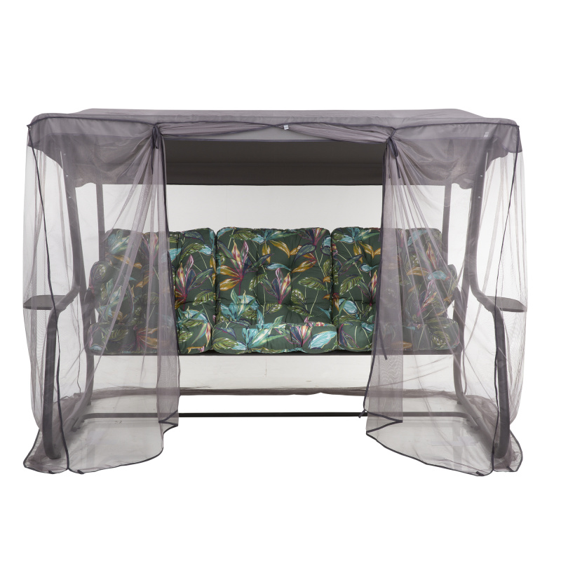 Zahradní houpačka s moskytiérou a s bočními stolky Celebes Plus Black Edition G058-02PB PATIO