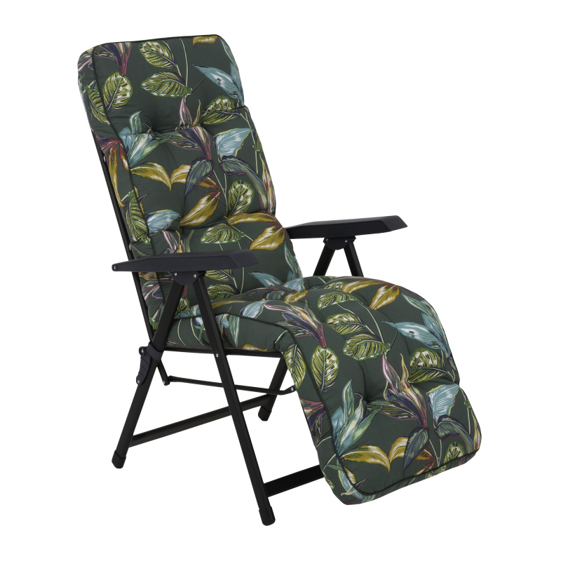 Polohovací zahradní křeslo s podnožkou Lena Plus Black Edition G058-02PB PATIO