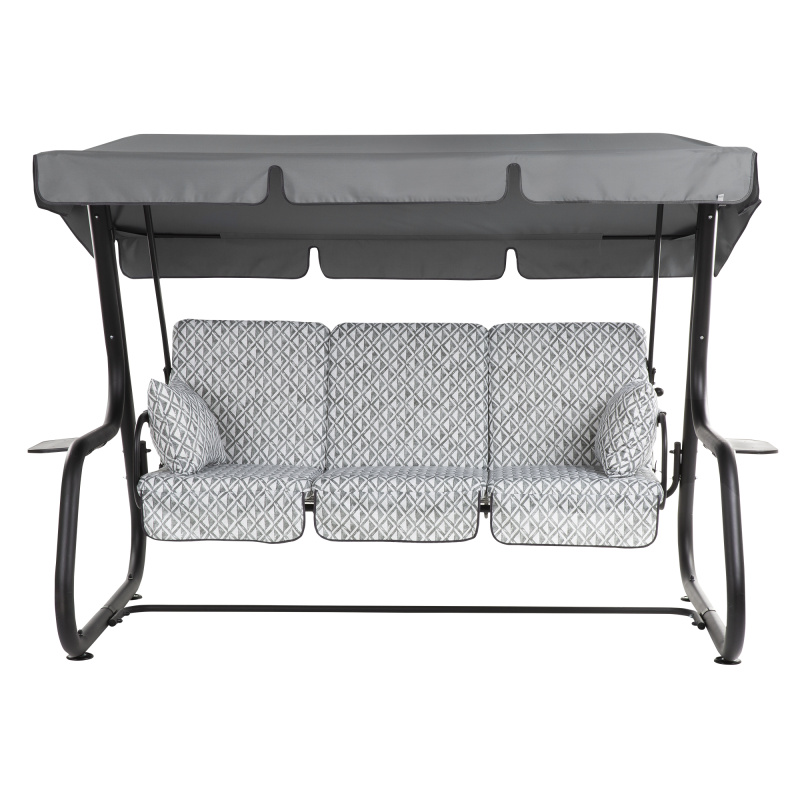 Zahradní houpačka Rimini Black Edition s bočními stolky H039-06PB PATIO