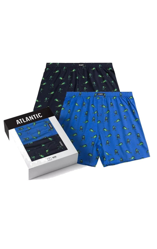 Trenýrky Atlantic 2MBH-006 2 pcs Barva: Modrá - tmavě, Velikost: XL