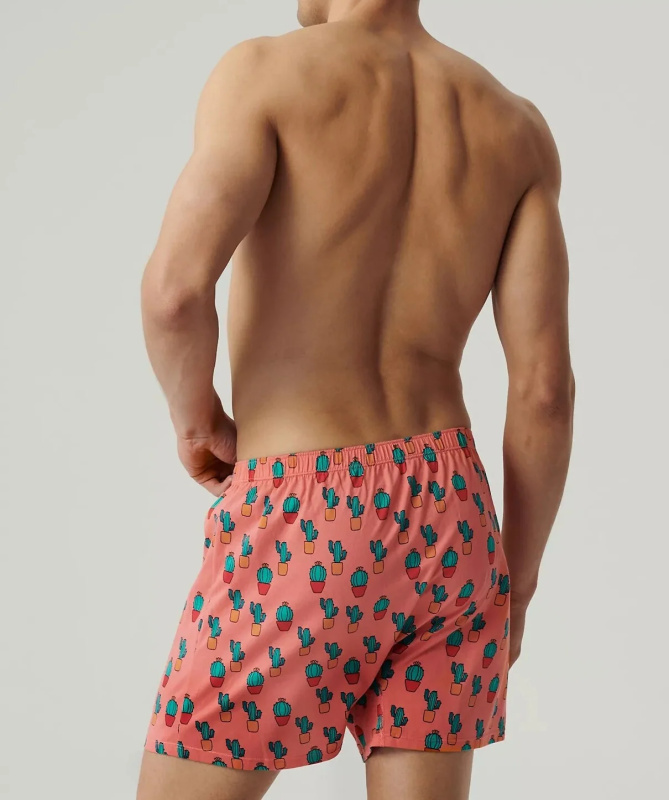 Boxerky Atlantic 2MBH-005 A'2 S-2XL tmavě modrá-korálová XL