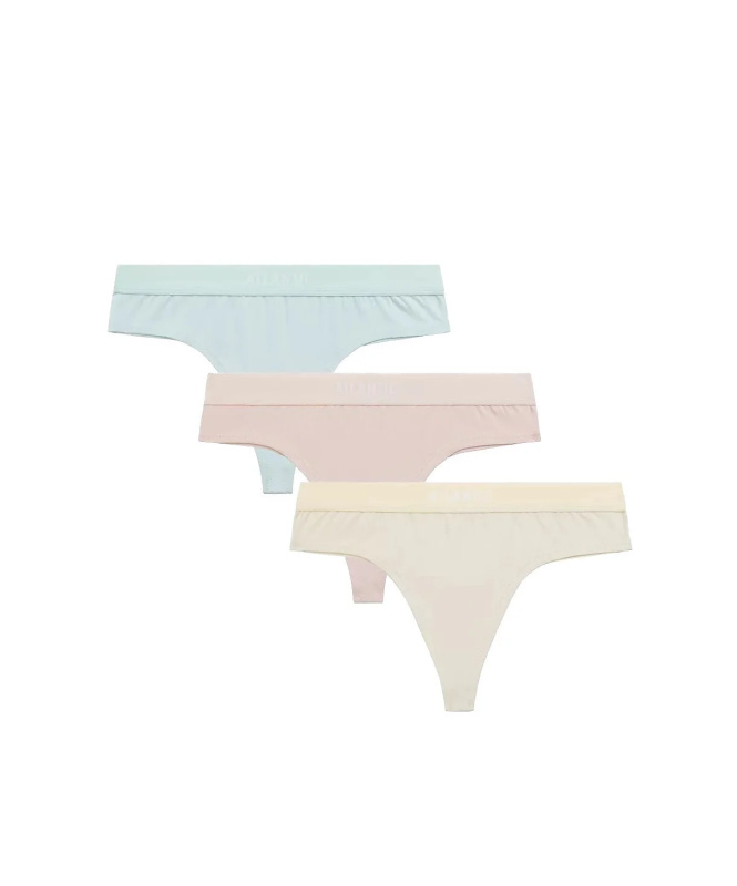 Atlantic 3CLP-013 Tanga A'3 S-XL béžovo-růžovo-zelená XL
