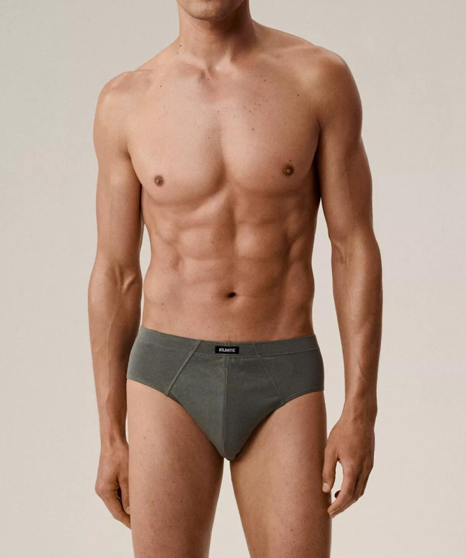 Kalhotky Atlantic 3MP-129 A'3 M-2XL khaki-zeleno-modrá XXL