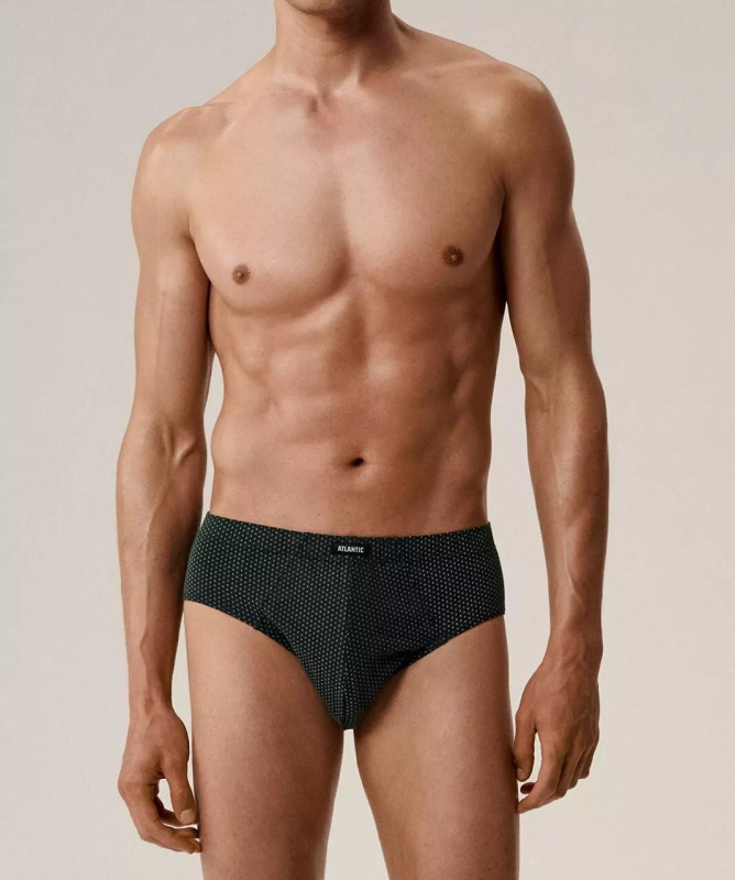 Kalhotky Atlantic 3MP-202 A'3 M-4XL smaragdově šedá melanžově vínová L