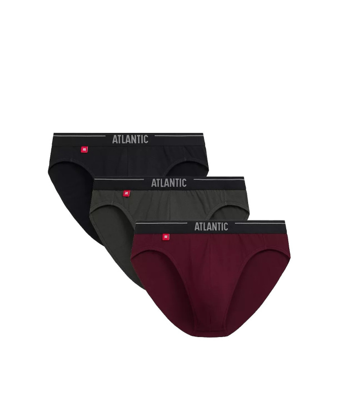 Kalhotky Atlantic 3MP-094/25 A'3 S-2XL fialovo-černo-khaki M