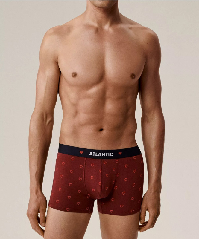 Boxerky Atlantic 2GMH-029 A'2 S-2XL námořnická modř-červená XXL