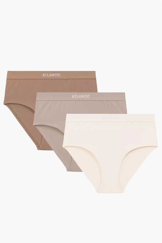 Kalhotky Atlantic 3CLP-009B 3-pack Barva: Béžová, Velikost: S
