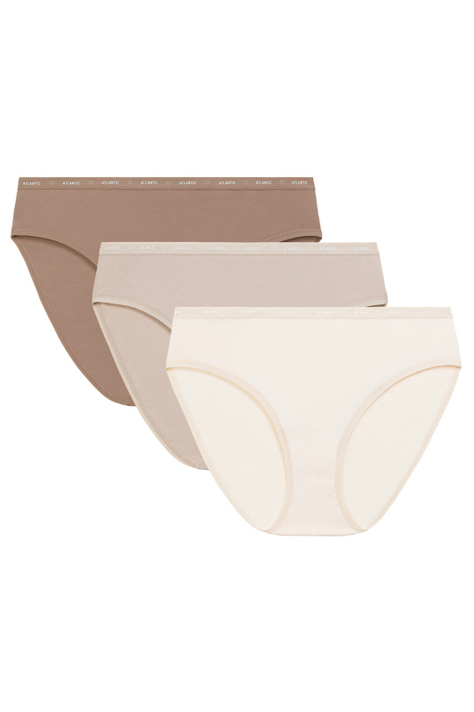 Kalhotky Atlantic 3CLP-010B 3-pack Barva: Béžová, Velikost: XL