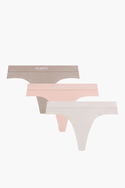 Tanga Atlantic 3CLP-013 3 pcs Barva: Růžová, Velikost: S