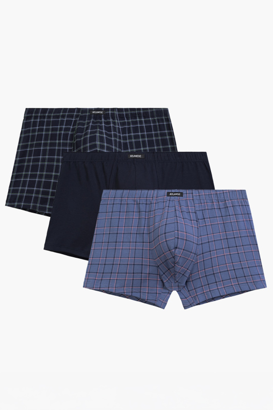 Boxerky  Atlantic 3MH-234 3-pack Barva: Modrá - tmavě, Velikost: S
