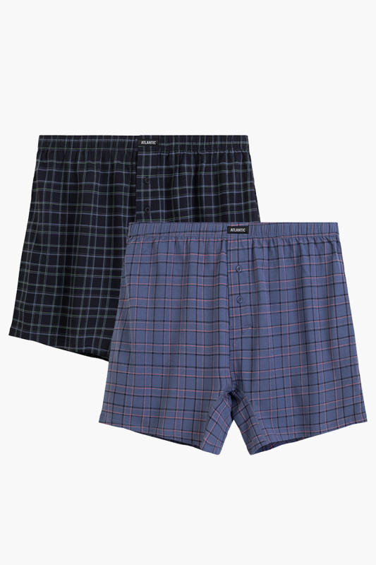 Trenýrky Atlantic 2MBX-091 2-pack Barva: Modrá - tmavě, Velikost: M