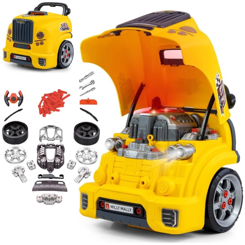 Milly Mally Realistický model přední části auta s otevírací kapotou NGINE yellow Žlutá