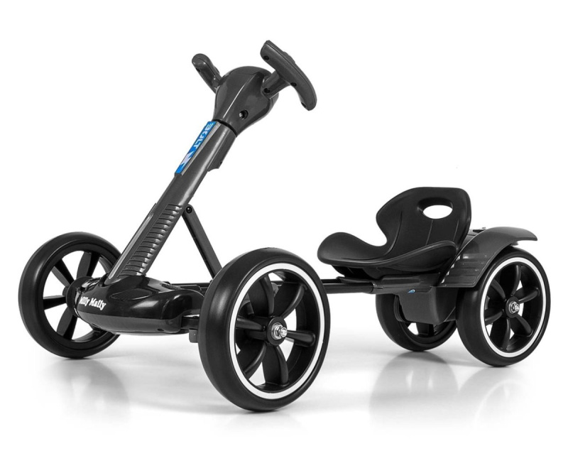 Milly Mally Elektrický gokart BOLT s dálkovým ovládáním, LED, Bluetooth, černé