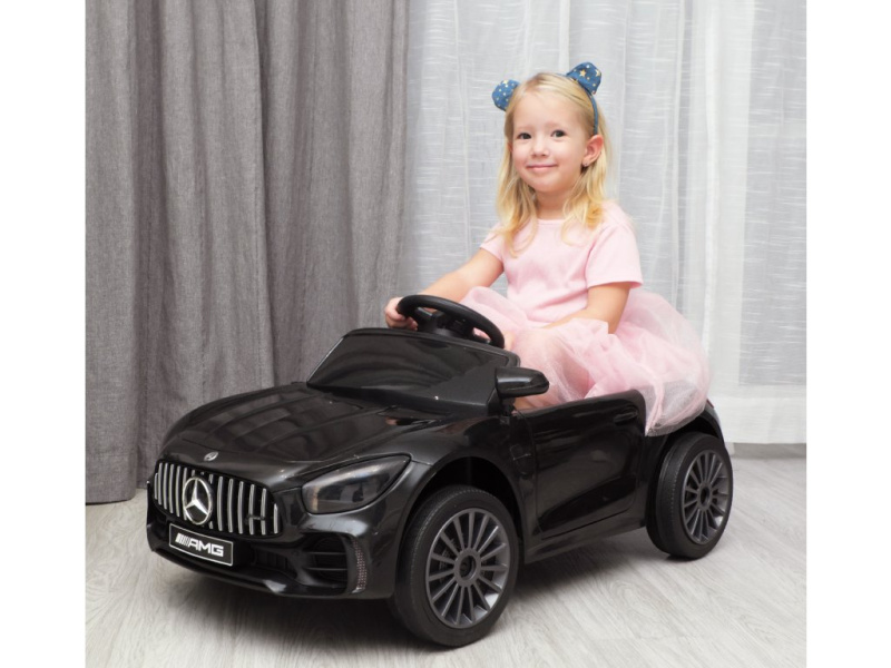 HračkyZaDobréKačky Dětské elektrické autíčko Mercedes AMG GTR černé