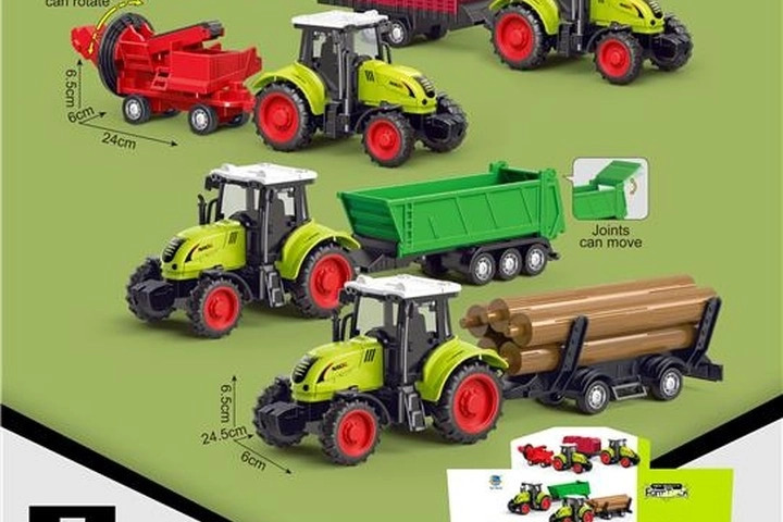 Dětský traktor se zemědělským strojem Maxell