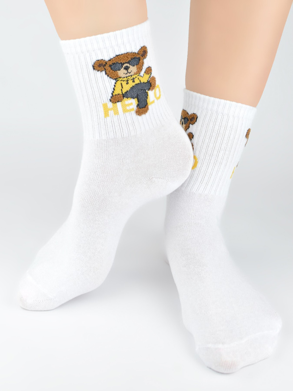 Ponožky Noviti SB152 Medvídek 35-42 šedá 35-38