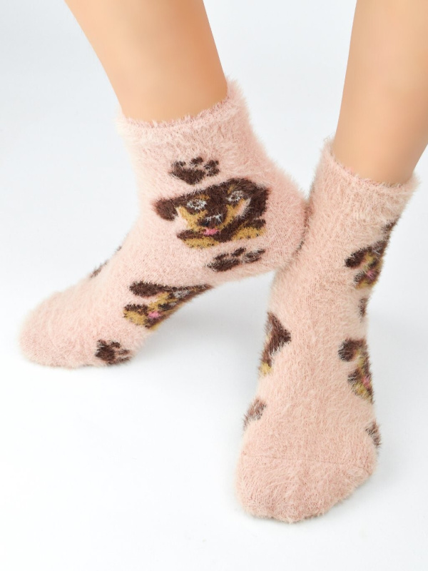 Ponožky Noviti SP007 Fluffy Dog Paws 27-34 mix 27-30