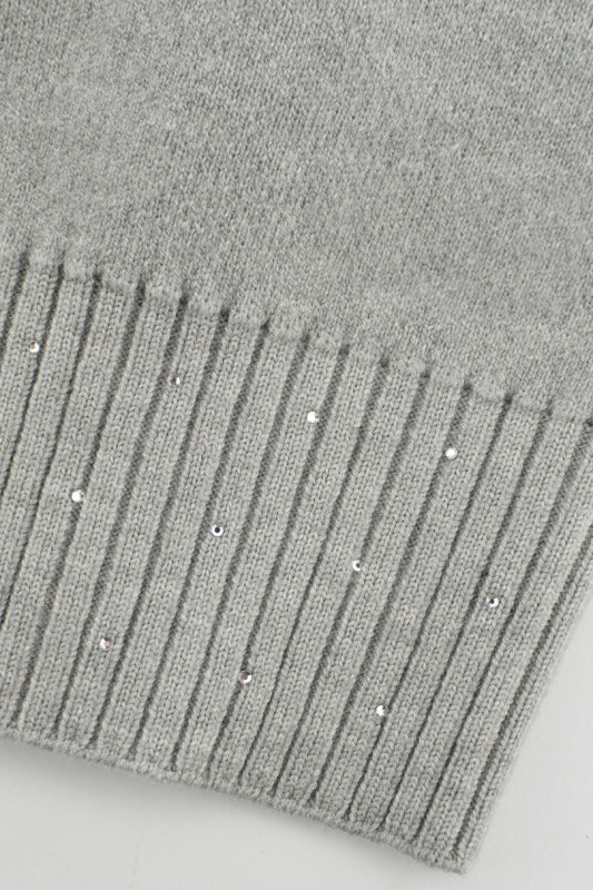 DÁMSKÁ ČEPICE S FLITRY Z MODALU CZ103 šedá 54-58