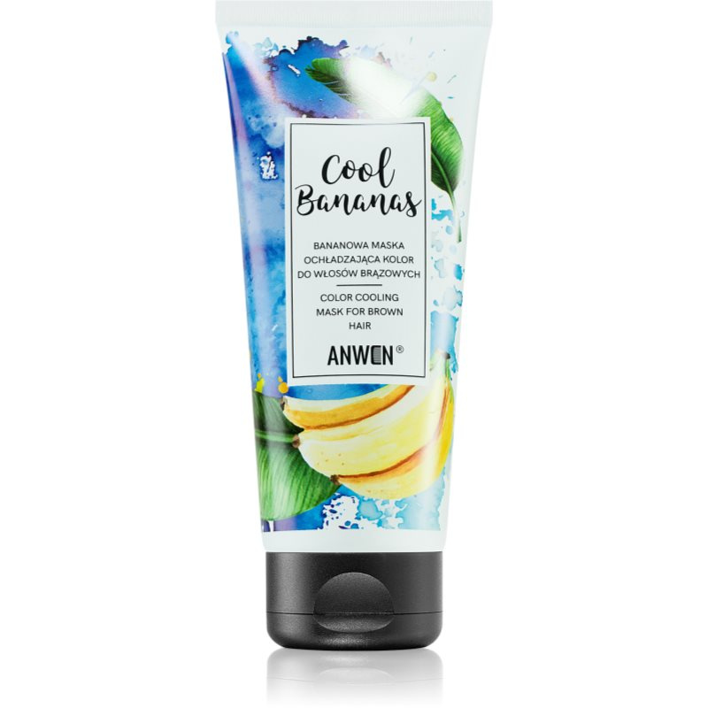Anwen Cool Bananas barvicí maska pro hnědé a tmavé odstíny vlasů 200 ml
