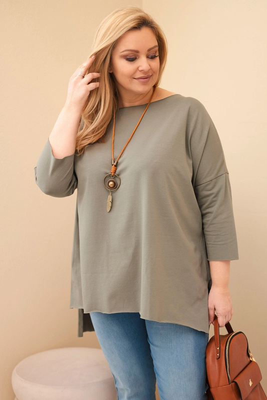 Kesi dámská asymetrická halenka s náhrdelníkem