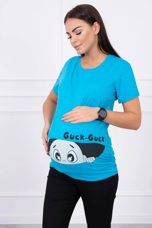 Kesi Těhotenská halenka Guck Barva: Tyrkysová, Velikost: M-L-XL