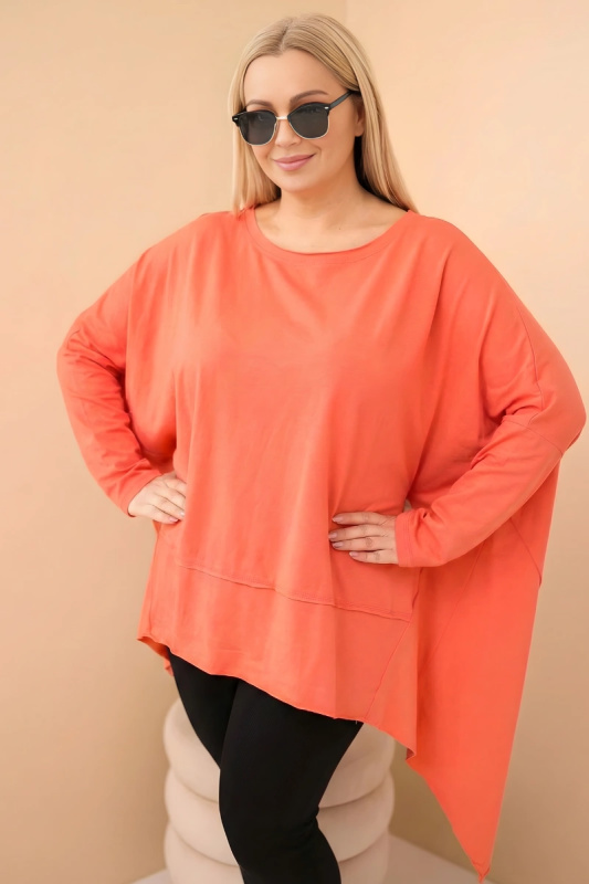 Plus size tunika s asymetrickým spodkem