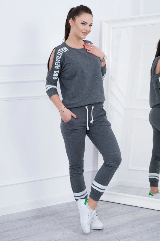 Kesi Girl Revolution set grafitová melanž Barva: Šedá - tmavě, Velikost: UNI