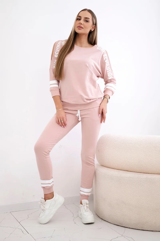 Kesi Dámská souprava Girl Revolution - mikina + tepláky Barva: Růžová, Velikost: UNI