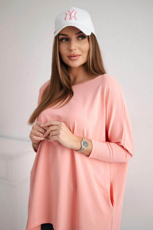 Kesi Oversize halenka asymetrická Barva: Oranžová, Velikost: UNI