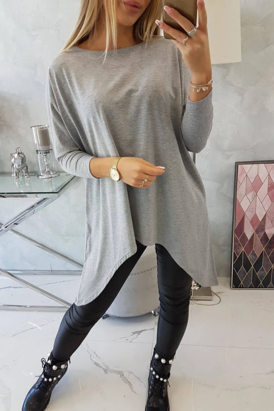 Kesi Oversize halenka asymetrická Barva: Šedá, Velikost: UNI