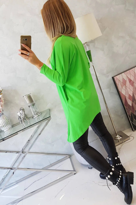Kesi Oversize halenka asymetrická Barva: Jasny Zielony, Velikost: UNI