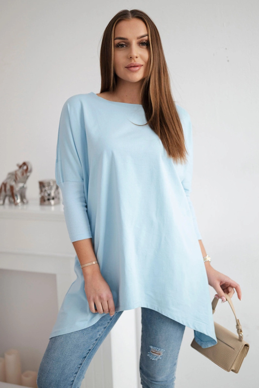 Kesi Oversize halenka asymetrická Barva: Modrá, Velikost: UNI
