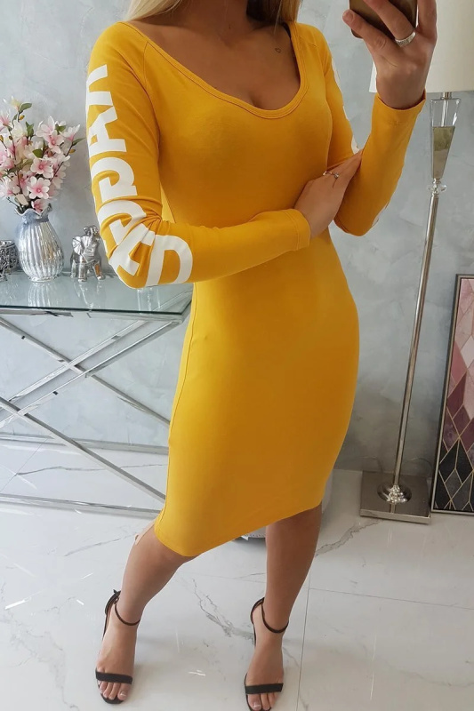 Kesi Bavlnění šaty Ragged Barva: Žlutá, Velikost: UNI