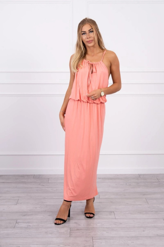 Kesi Boho šaty Olive s šedými záhyby Barva: Růžová, Velikost: UNI