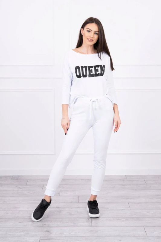 Kesi Dámská sada Queen - mikina + tepláky Barva: Bílá, Velikost: UNI