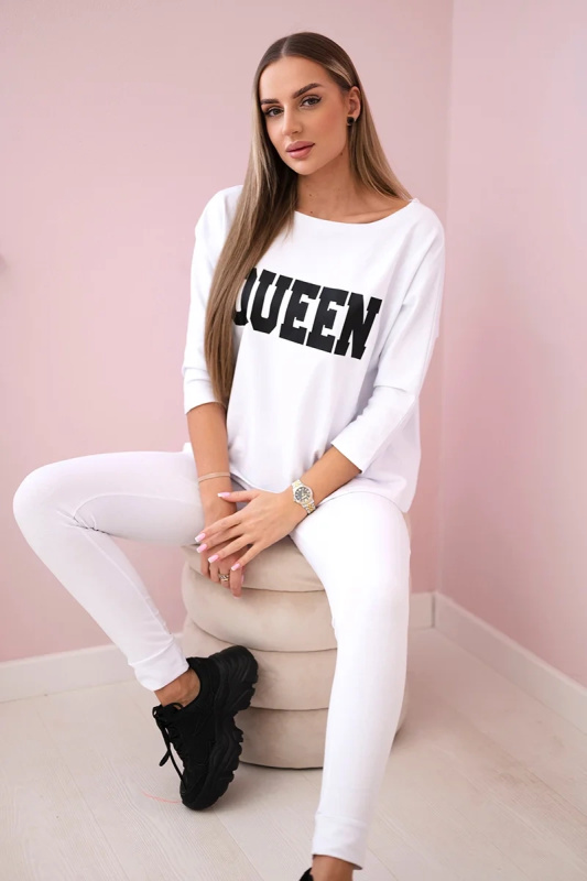 Kesi Dámská sada Queen - mikina + tepláky Barva: Bílá, Velikost: UNI