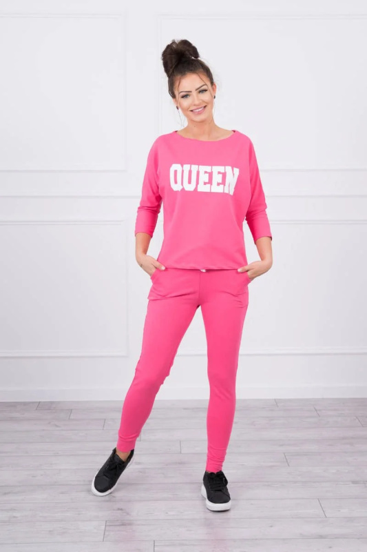Kesi Dámská sada Queen - mikina + tepláky Barva: Růžová, Velikost: UNI