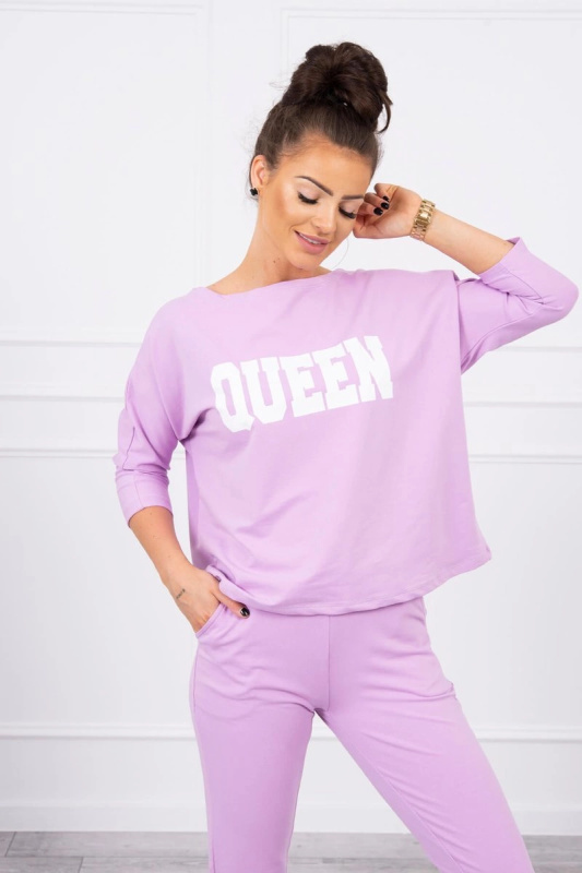 Kesi Dámská sada Queen - mikina + tepláky Barva: Fialová, Velikost: UNI