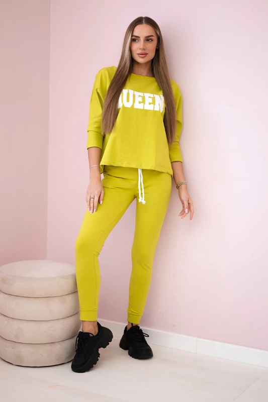 Kesi Dámská sada Queen - mikina + tepláky Barva: Zlatá, Velikost: UNI