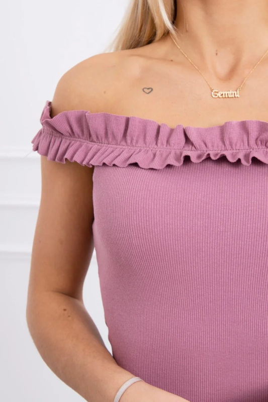 Kesi Španělské šaty 9097 s volánky Barva: Růžová - tmavě, Velikost: UNI