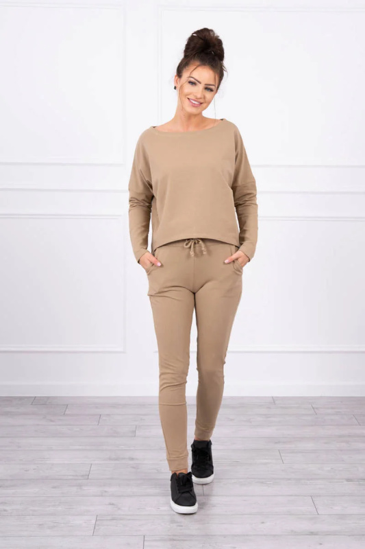 Kesi Souprava  Gracie oversize mikina + tepláky Barva: Hnědá, Velikost: UNI