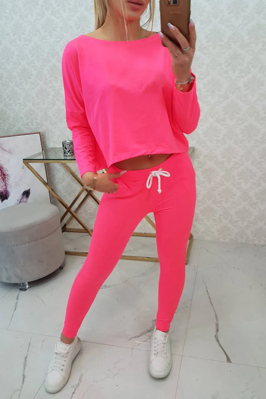 Kesi Souprava  Gracie oversize mikina + tepláky Barva: Růžová, Velikost: UNI