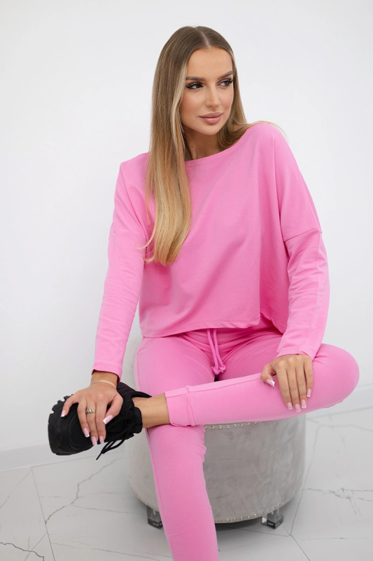 Kesi Souprava  Gracie oversize mikina + tepláky Barva: Růžová - světle, Velikost: UNI