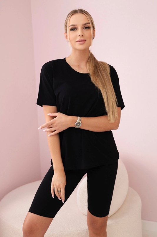 Kesi Dámský fitness set April - top + legíny Barva: Černá, Velikost: UNI