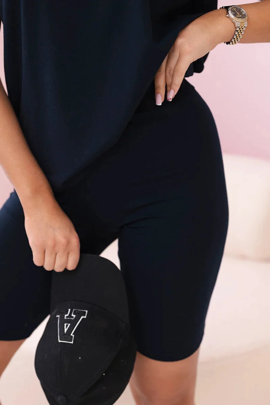Kesi Dámský fitness set April - top + legíny Barva: Modrá - tmavě, Velikost: UNI