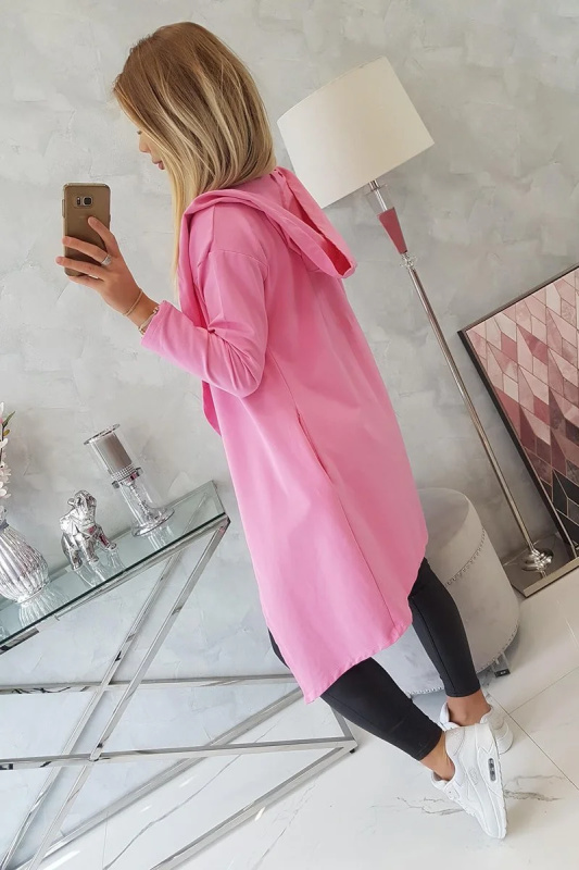 Kesi Dlouhá mikina Jemma s kapucí Barva: Růžová - světle, Velikost: UNI