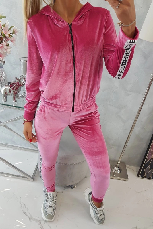 Kesi Velurová souprava s ozdobnými stuhami červená Barva: Fialová, Velikost: UNI