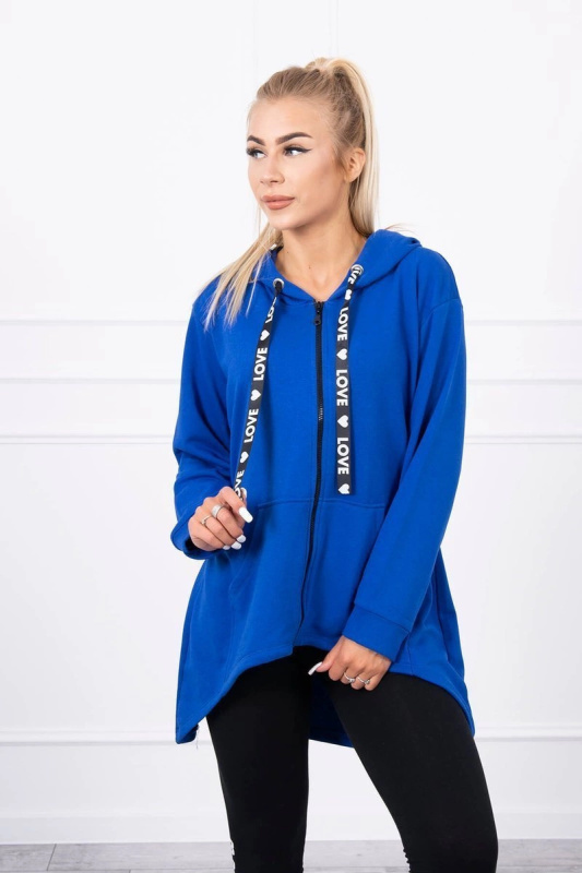 Kesi Mikina s kapucí a delšími zády Barva: Fialová, Velikost: UNI