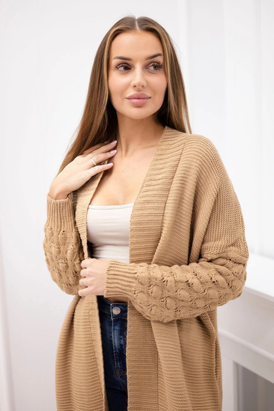 Kesi Svetr Venus se vzorovaným rukávem Barva: Hnědá, Velikost: UNI