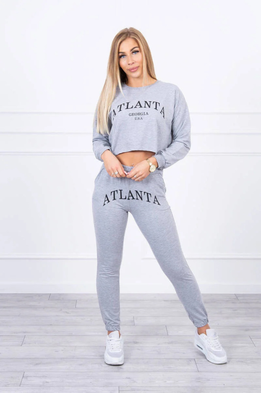 Kesi Sada Atlanta s potiskem tepláky + mikina Barva: Šedá, Velikost: UNI